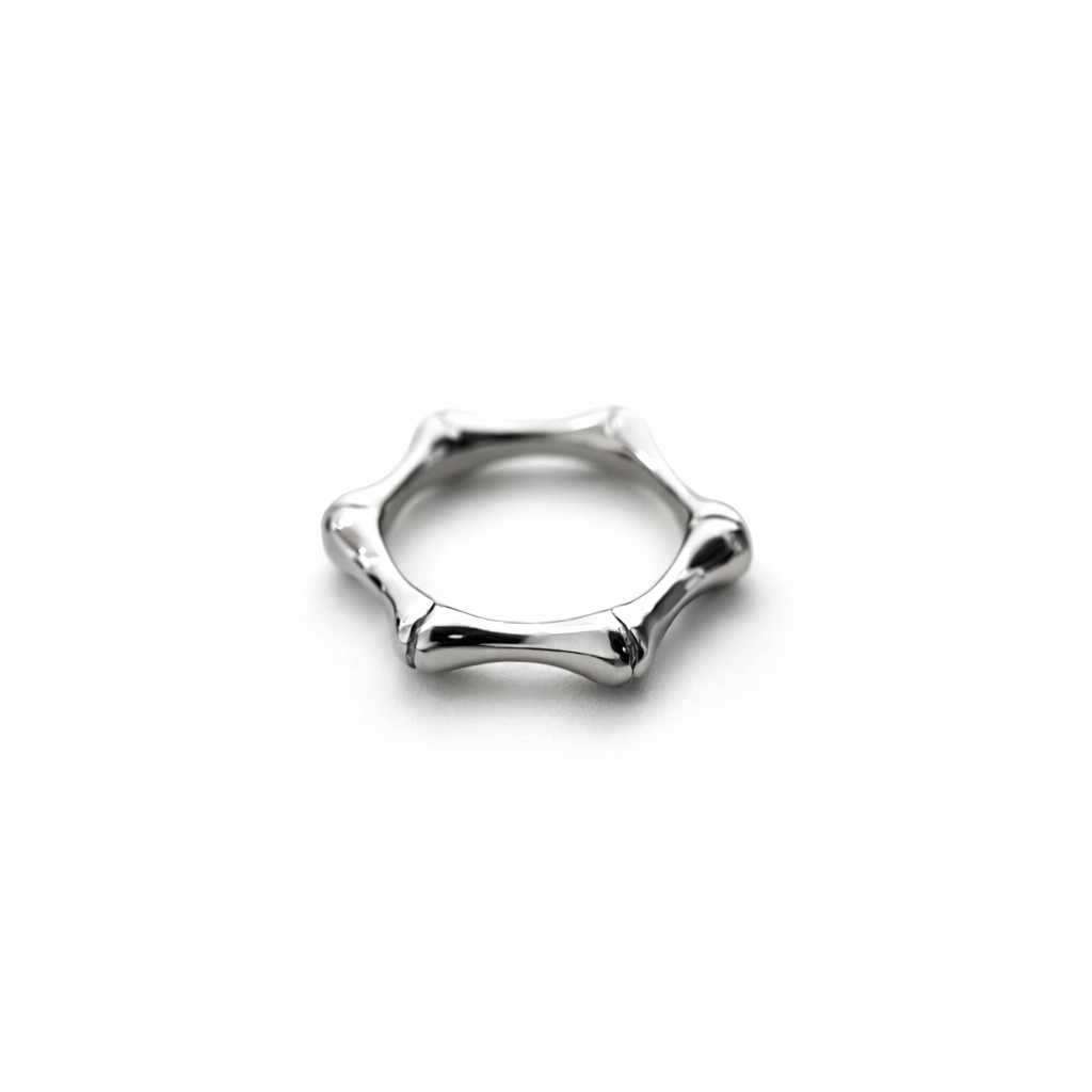Bone Link Stainless Steel Ring – Skeletal Gothic Band