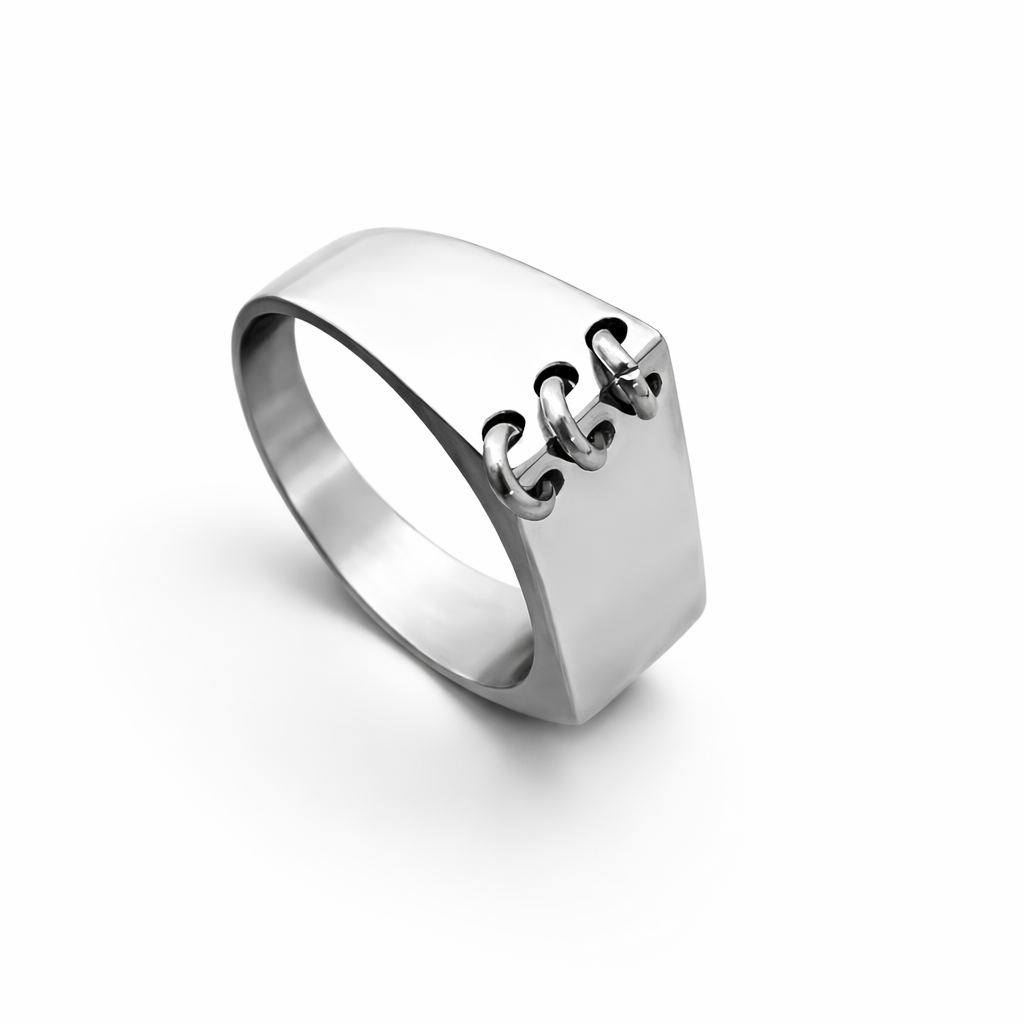 Industrial Link Band Ring