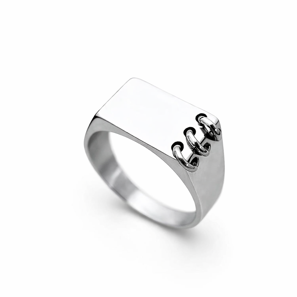 Industrial Link Band Ring