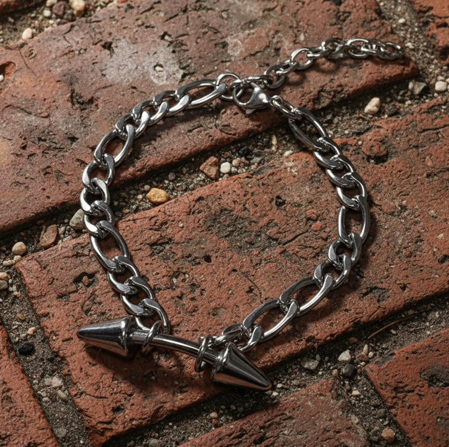 Spike Arrow Stainless Steel Bracelet – Gothic Punk Streetwear Chain